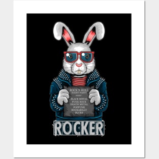 Rabbit Rock n Roller Posters and Art